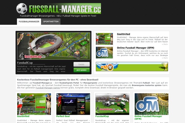 fussball-manager.cc site used Fussball-manager-cc