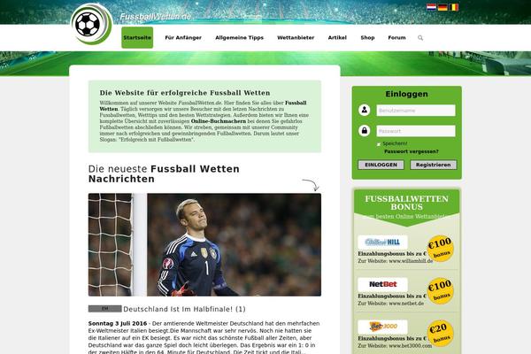 fussballwetten.de site used Enfold