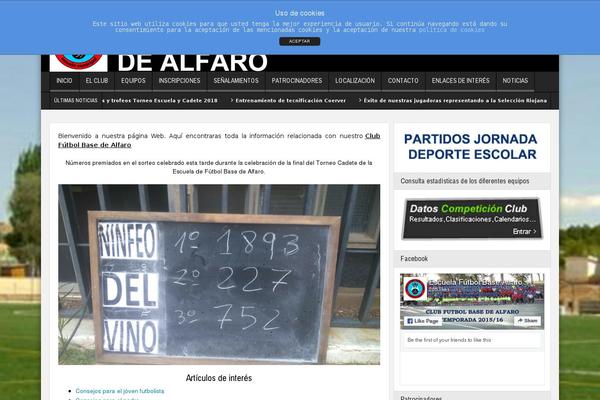 futbolbasealfaro.com site used Multinews
