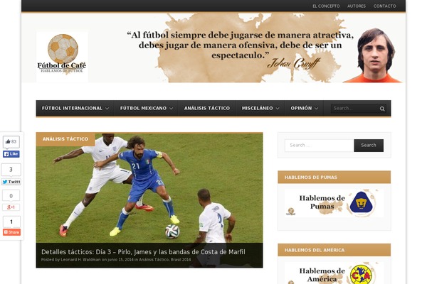 futboldecafe.com site used Magazine2