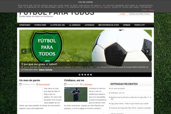 futbolparatodos.eu site used Education WP
