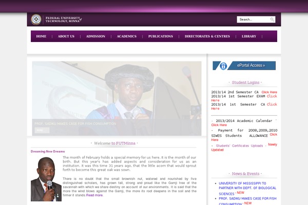 futminna.edu.ng site used Kingster-child