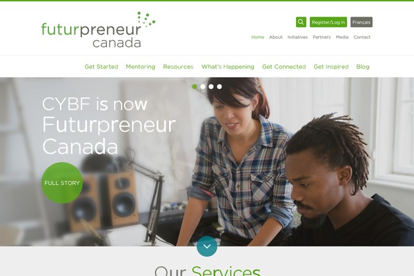 futurpreneur.ca site used Cybf