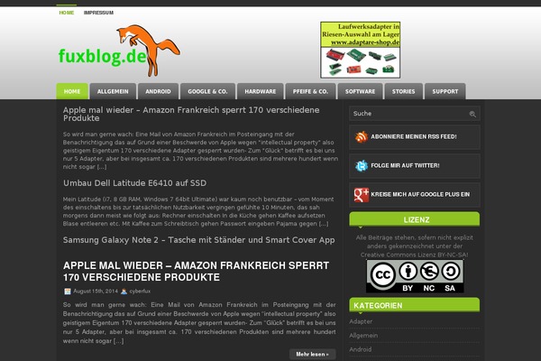 fuxblog.de site used Androidphone