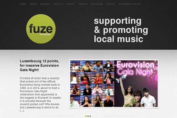 FUZE theme site design template sample