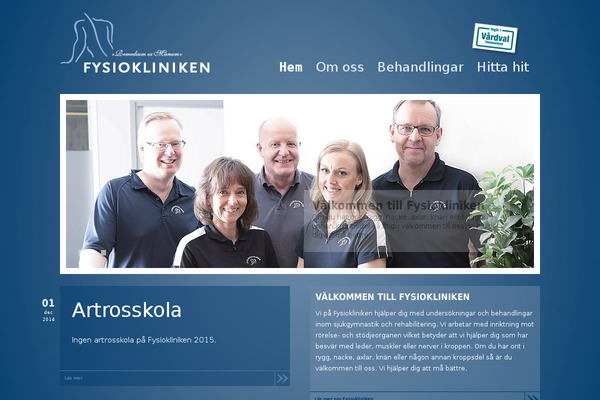 fysiokliniken.nu site used Fysiokliniken