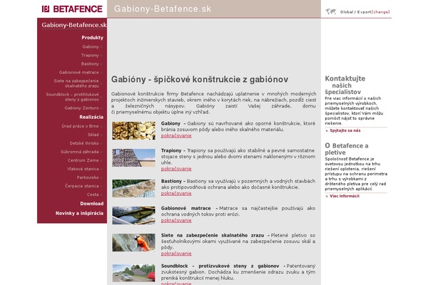 gabiony-betafence.sk site used Oplotenie_betafence_sk