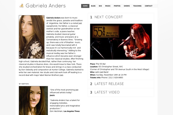 gabrielaanders.com site used Music-wordpress