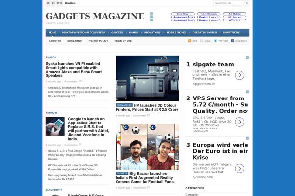 Newspaper theme site design template sample