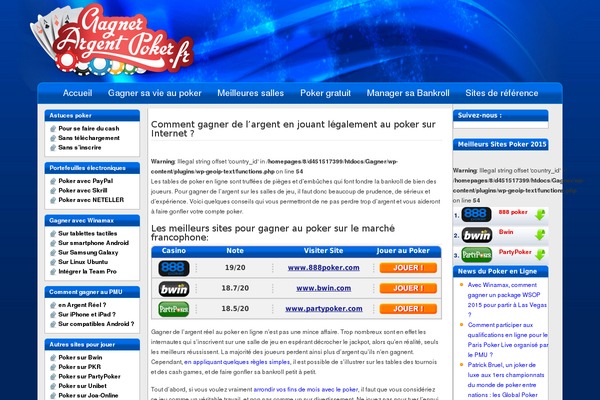 gagnerargentpoker.fr site used Theme343