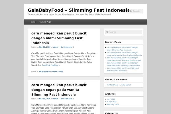 Twenty Twelve theme site design template sample