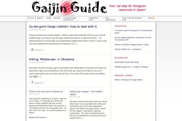 gaijinguide.com site used Thesis 1.8.1