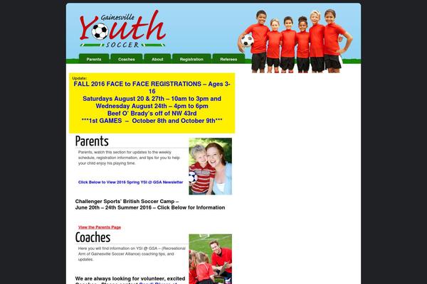 gainesvilleyouthsoccer.net site used Thematic