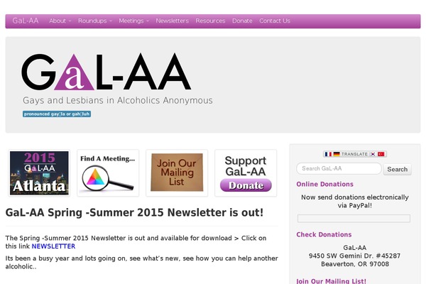 gal-aa.org site used Astra-galaa
