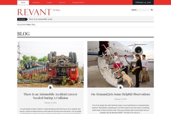 Revant theme site design template sample