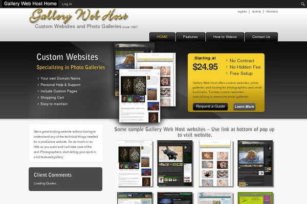 gallerywebhost.com site used Planet-hosting
