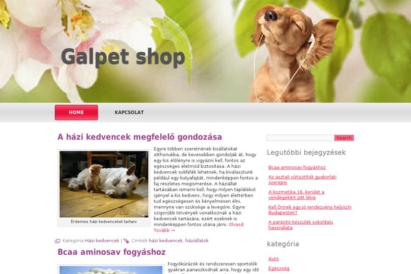 galpetshop.hu site used Galpetshop