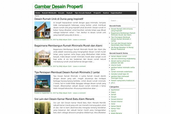 Tiga theme site design template sample