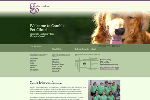 Gamble theme site design template sample