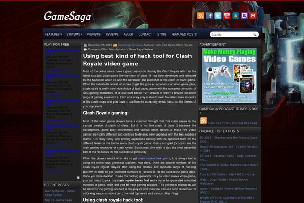 Gamesmania theme site design template sample