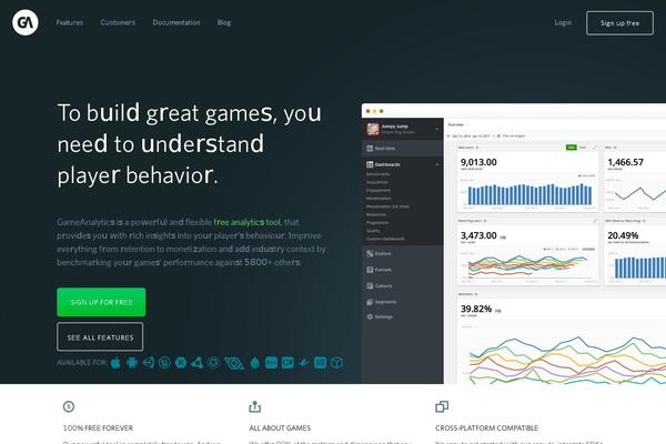 gameanalytics.com site used Ga-v3