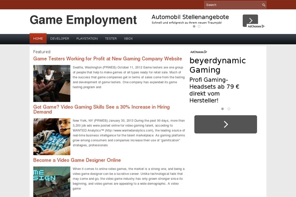 gameemployment.com site used Gamesblog