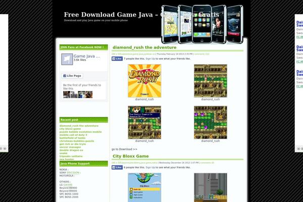 gamejavadownload.com site used IPhone WordPress Theme