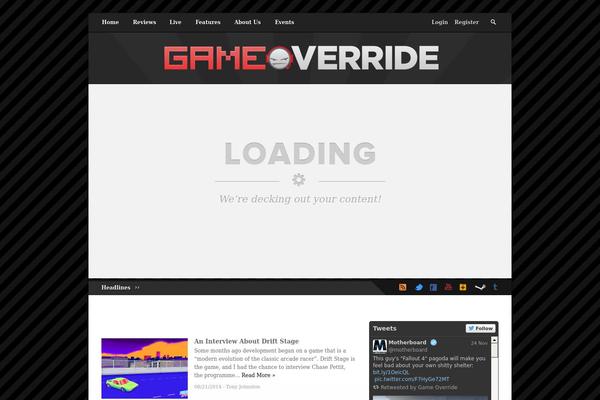 gameoverride.com site used Score