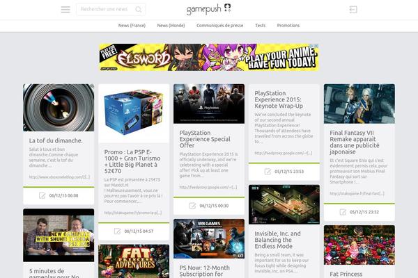 gamepush.fr site used Inunity