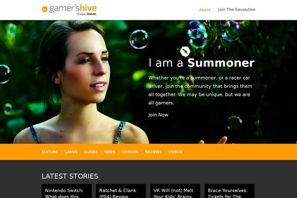 gamershive.net site used Gamers-hive-blog