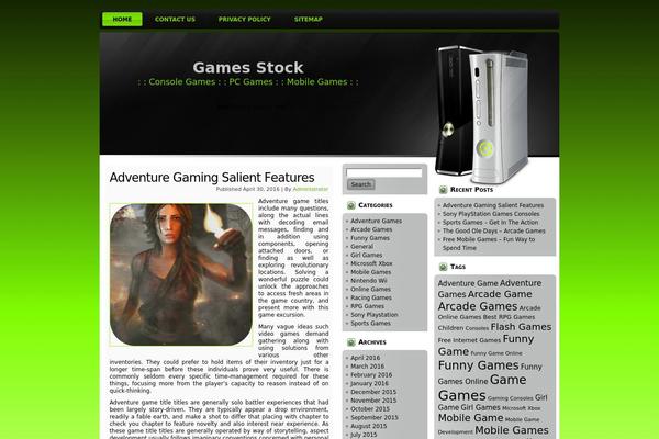 games-stock.com site used Xbox_theme