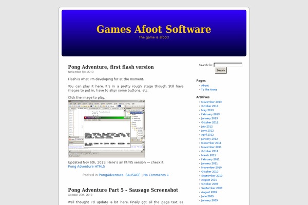 gamesafoot.com site used Uhf