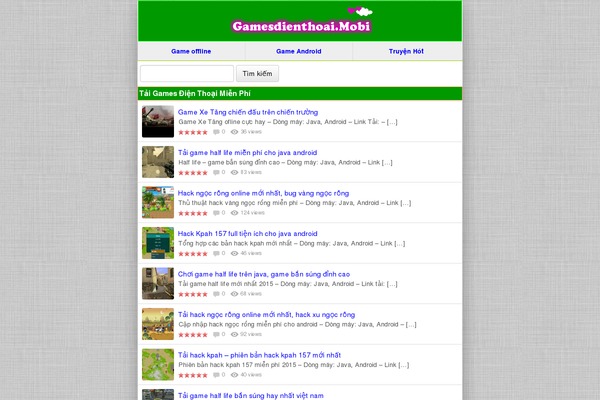 gamesdienthoai.mobi site used Vngameandroid