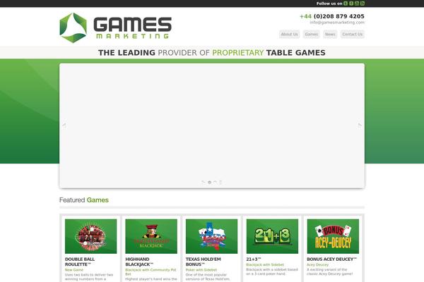 Games theme site design template sample