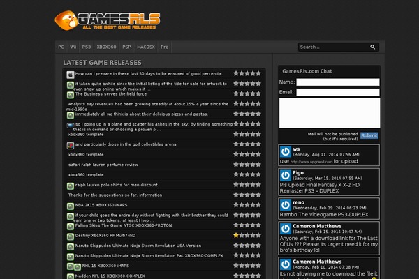 gamesrls.com site used Rttheme