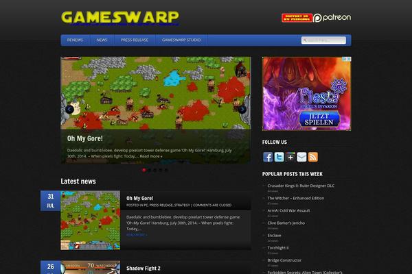 gameswarp.com site used GamePress