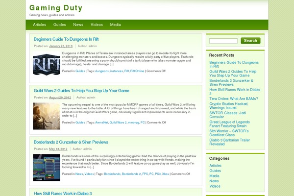 Light Green theme site design template sample