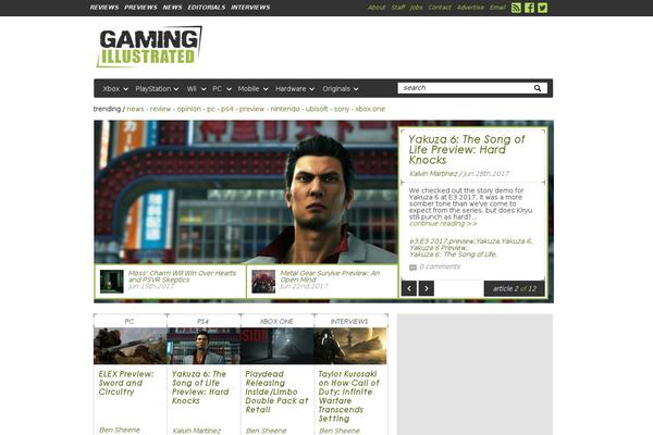 gaming theme websites examples