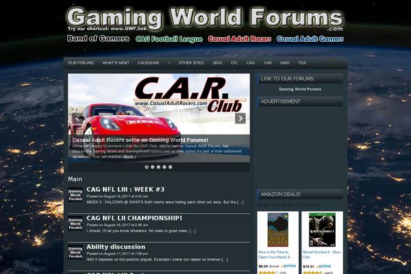 Gaming theme site design template sample