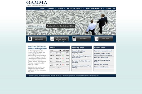 Gamma theme site design template sample