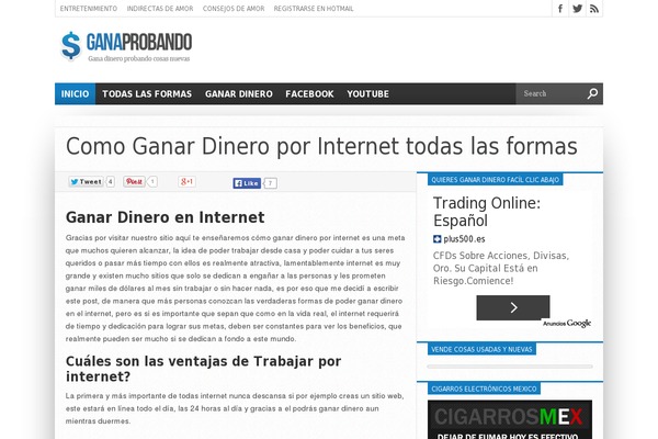 ganaprobando.com site used Wpminimal