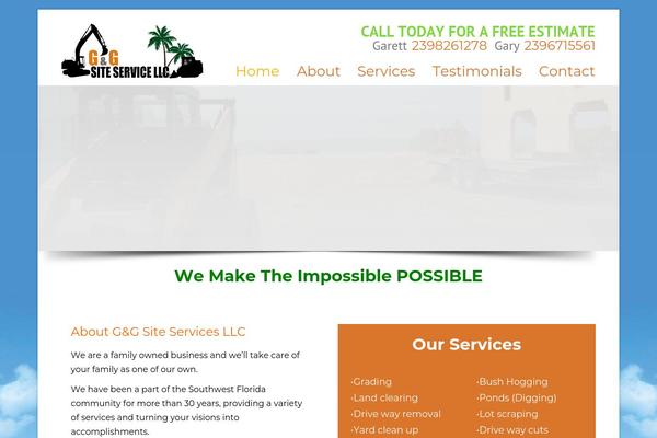 Construction theme site design template sample