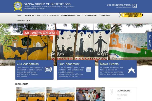 gangagroupofinstitutions.com site used Ganga