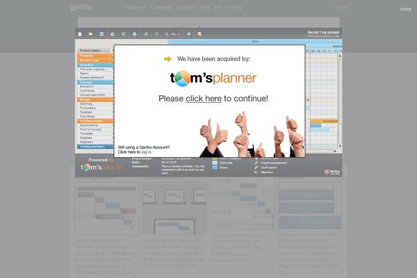 gantto.com site used Tomsplanner