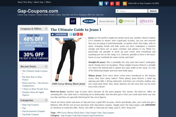 gap-coupons.com site used Gap
