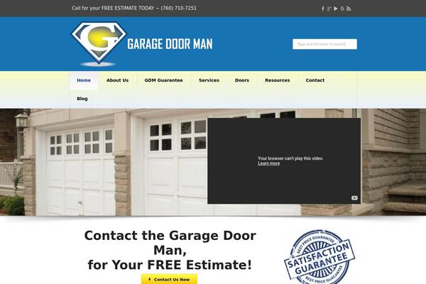 garagedoormansd.com site used Wpex-ultra-child-theme