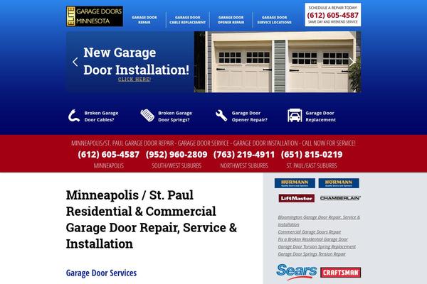 garagedoorsminnesota.com site used Marketing-theme