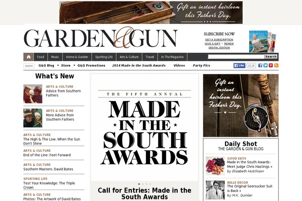 gardenandgun.com site used Garden-and-gun