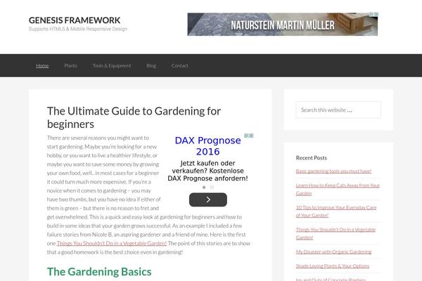 Genesis theme site design template sample