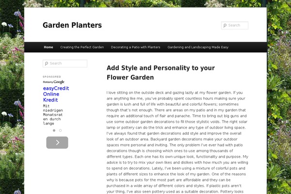 gardenplanters.com site used Twenty Eleven